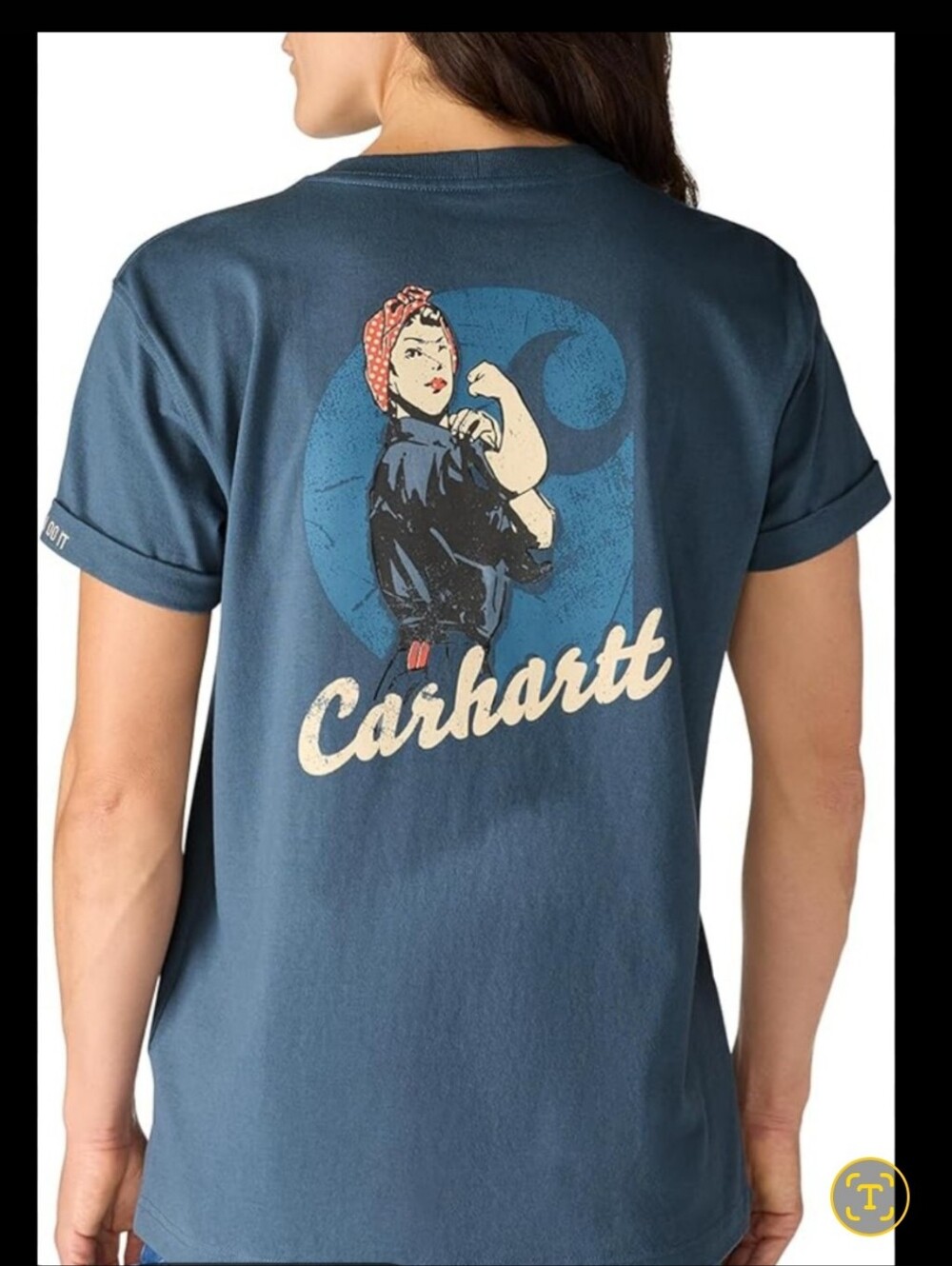 Plus Size Carhartt Women's Slate Blue Rosie Graphic Tee